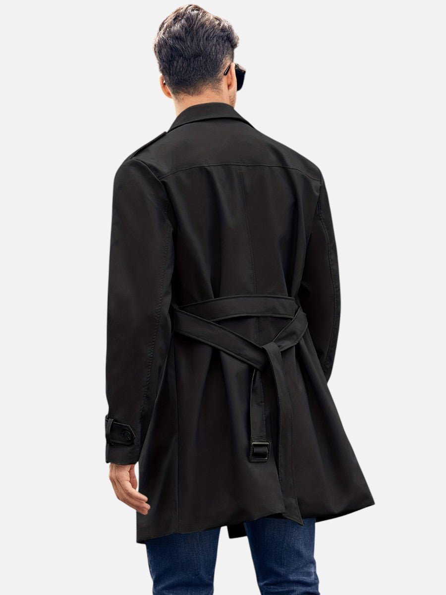 Jacob | Men's Double-Breasted Trench Coat Tailored Outerwear Jacket