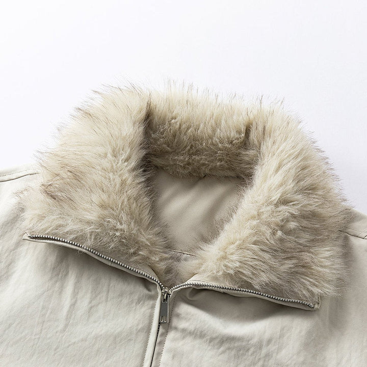 George | Men's Faux Fur Lined Wind-Resistant Bomber Jacket