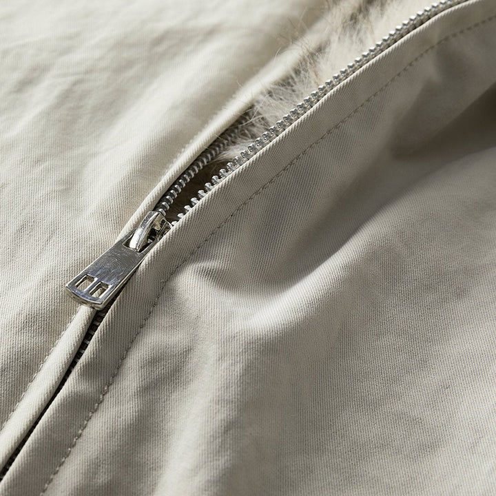 George | Men's Faux Fur Lined Wind-Resistant Bomber Jacket