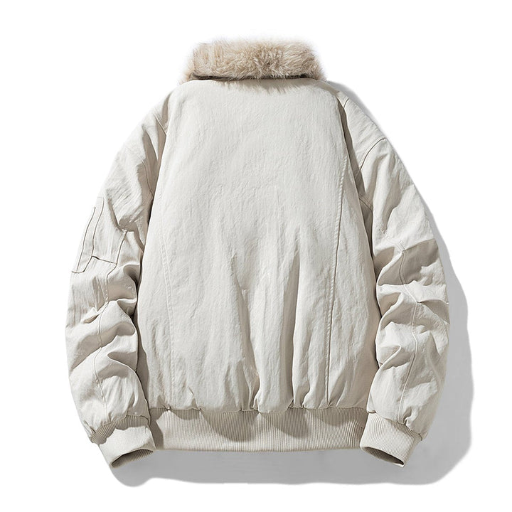 George | Men's Faux Fur Lined Wind-Resistant Bomber Jacket