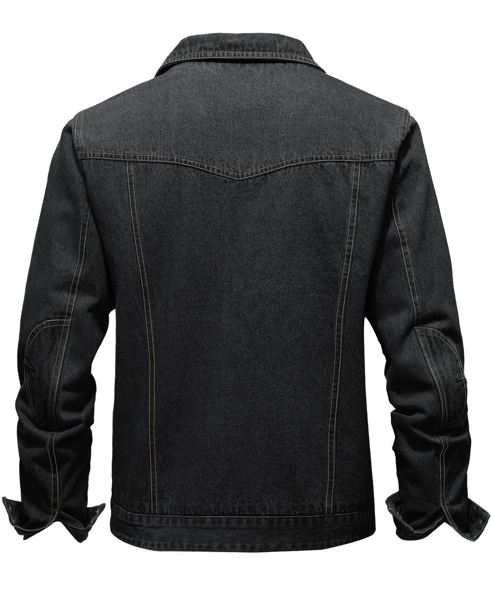 Noah | Men's Flannel-Lined Denim Jacket Trucker Style Button Front