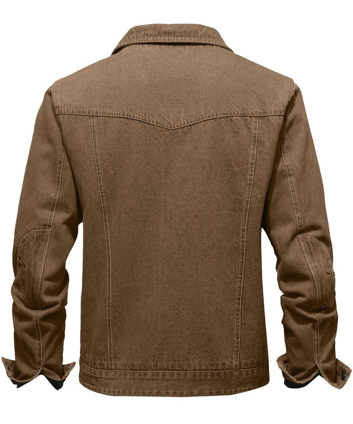 Noah | Men's Flannel-Lined Denim Jacket Trucker Style Button Front