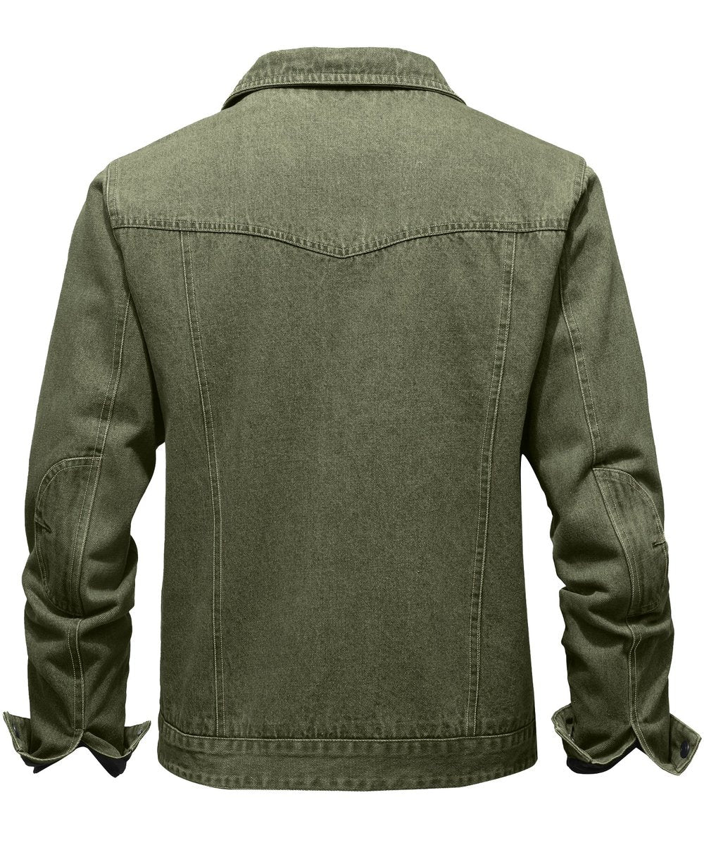 Noah | Men's Flannel-Lined Denim Jacket Trucker Style Button Front