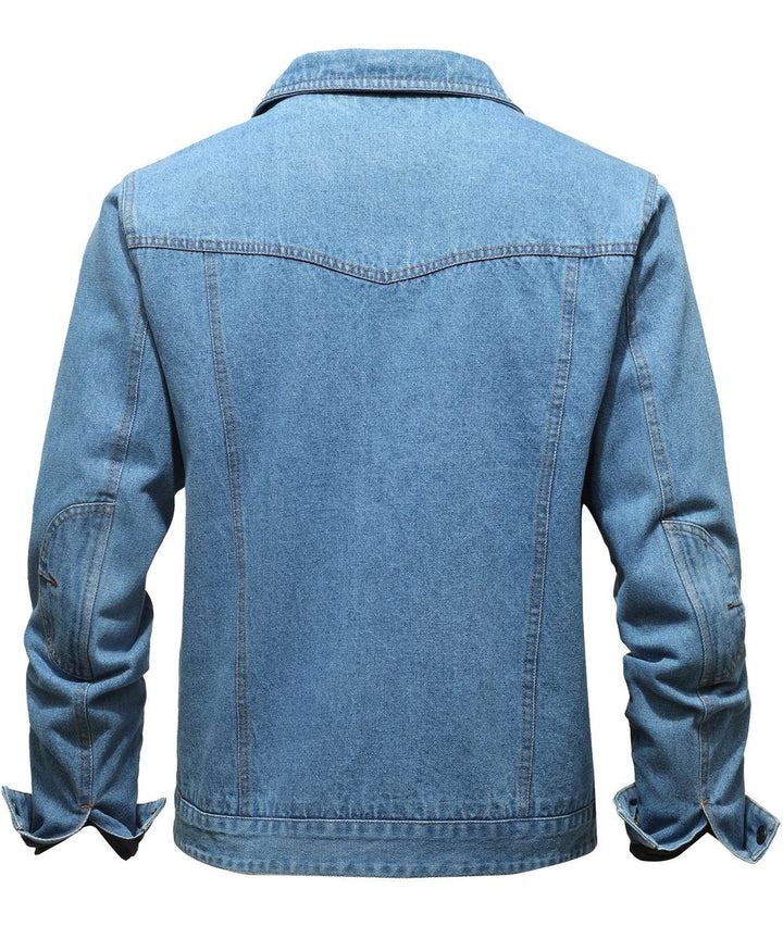 Noah | Men's Flannel-Lined Denim Jacket Trucker Style Button Front