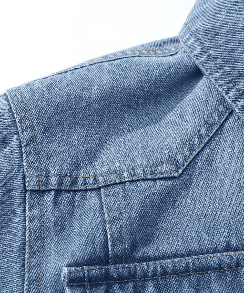 Noah | Men's Flannel-Lined Denim Jacket Trucker Style Button Front