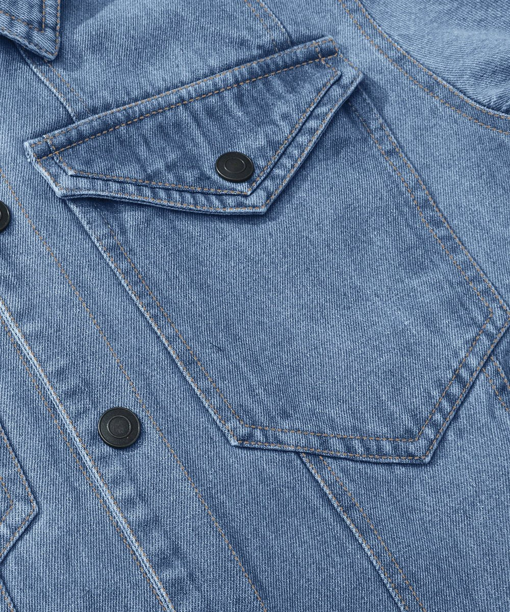 Noah | Men's Flannel-Lined Denim Jacket Trucker Style Button Front