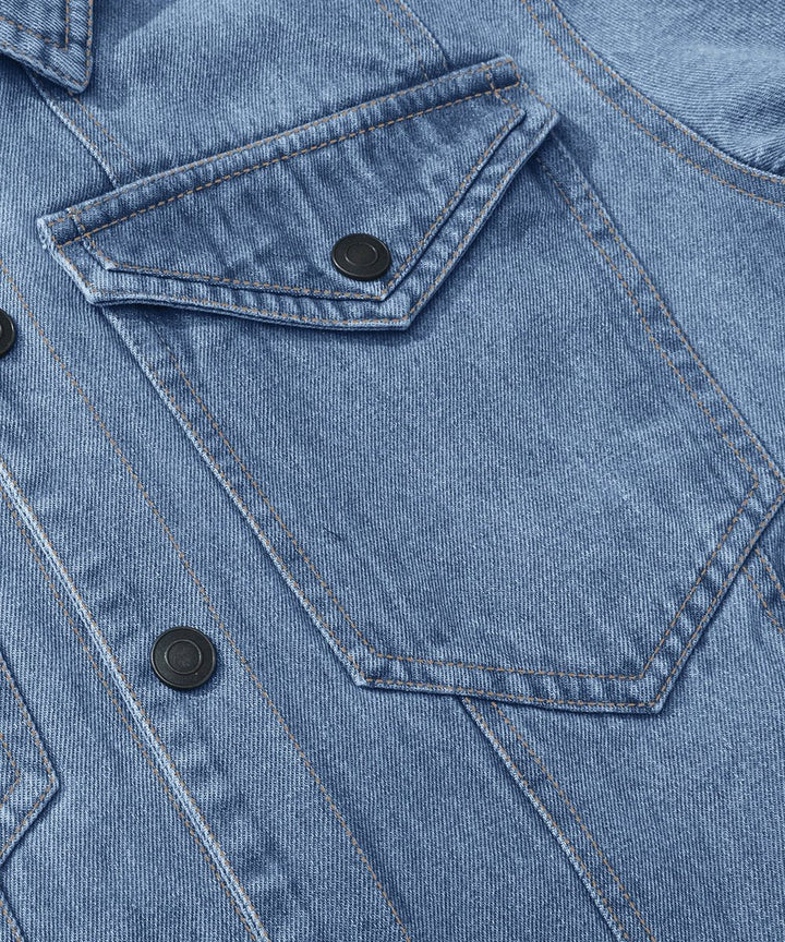 Noah | Men's Flannel-Lined Denim Jacket Trucker Style Button Front