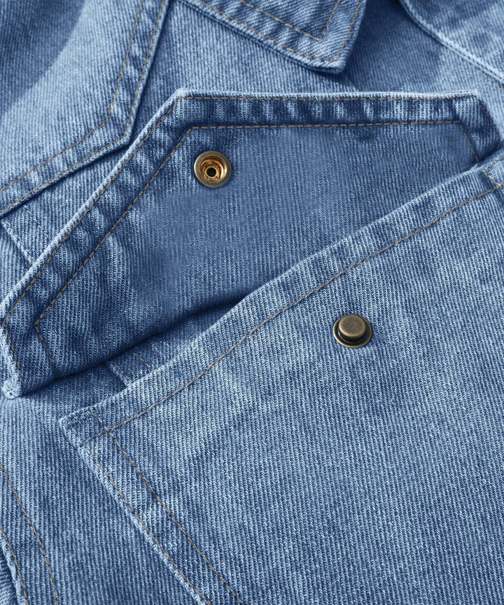 Noah | Men's Flannel-Lined Denim Jacket Trucker Style Button Front