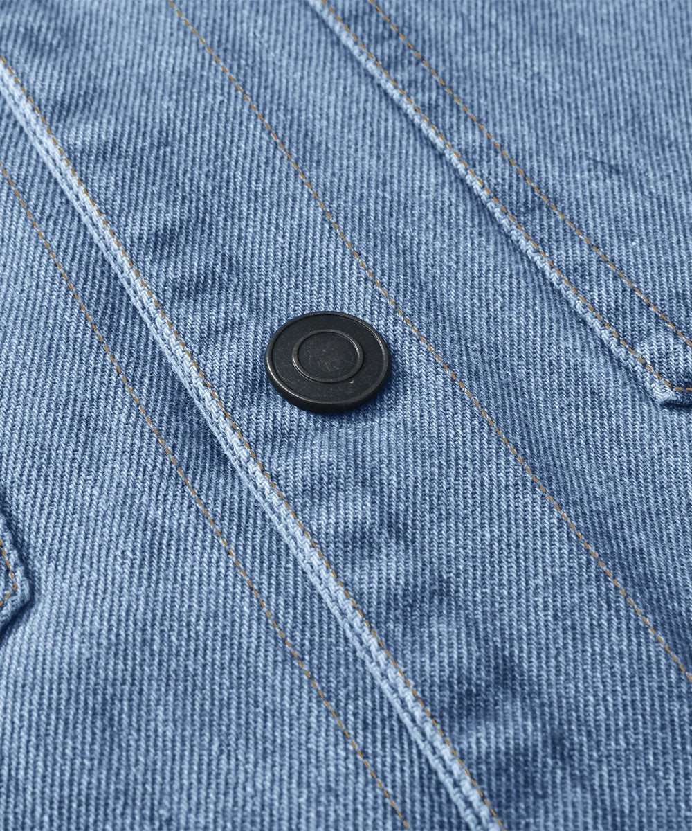 Noah | Men's Flannel-Lined Denim Jacket Trucker Style Button Front