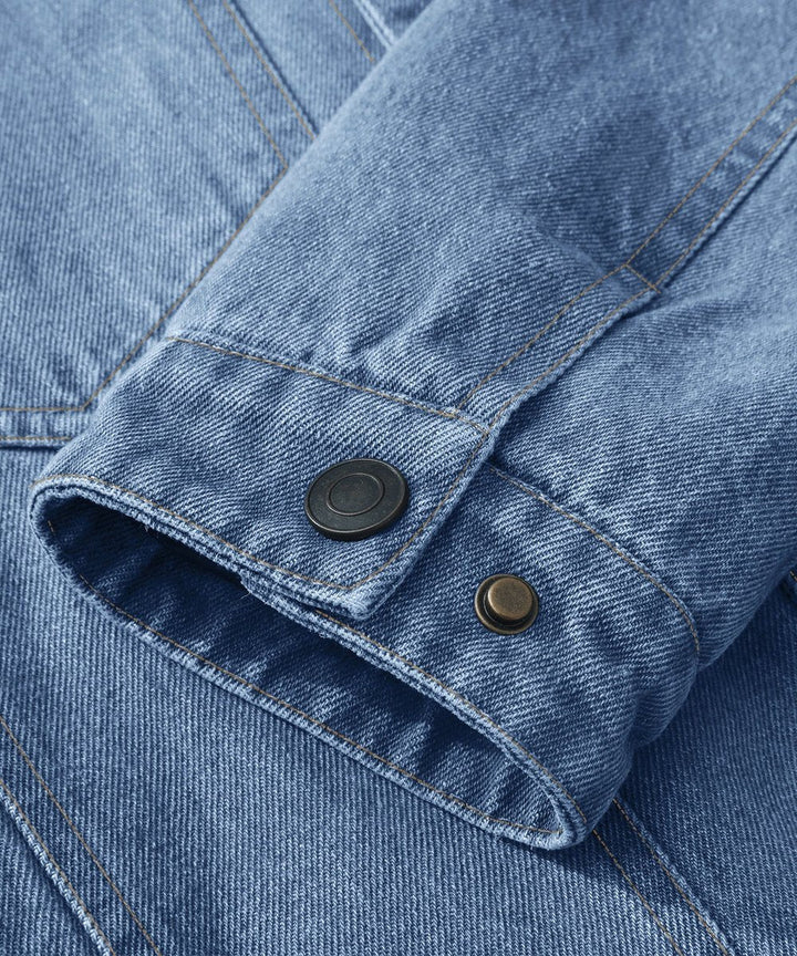 Noah | Men's Flannel-Lined Denim Jacket Trucker Style Button Front