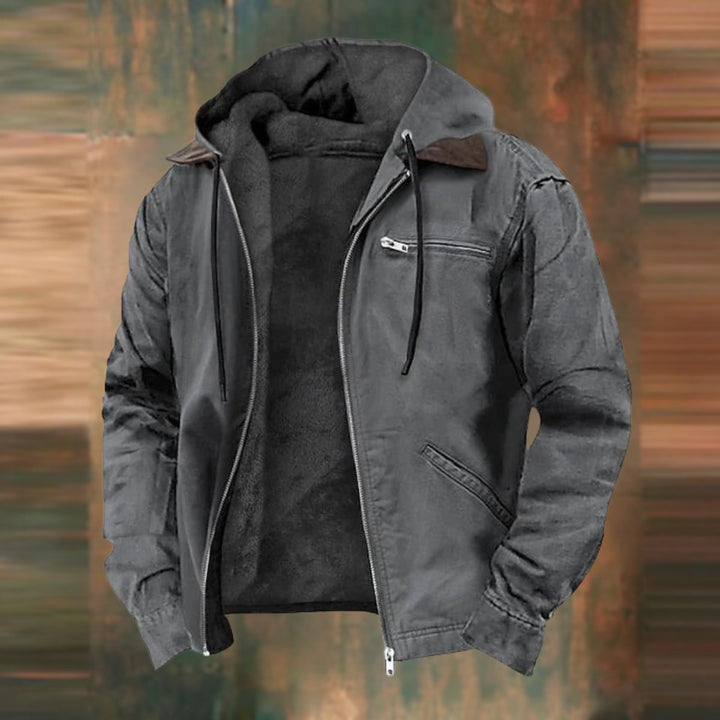 Arthur | Men's Fleece Hooded Bomber Jacket Waterproof Urban Coat