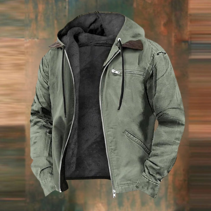 Arthur | Men's Fleece Hooded Bomber Jacket Waterproof Urban Coat