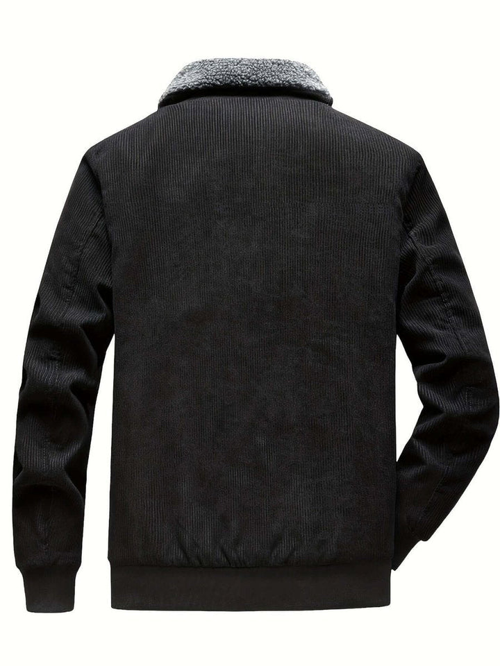 Theo | Men's Fleece-Lined Corduroy Bomber Jacket Sherpa Winter Coat