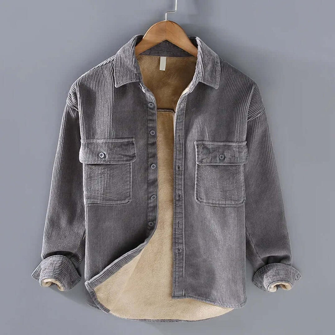 Alfie | Men's Fleece-Lined Corduroy Shacket Jacket Coat