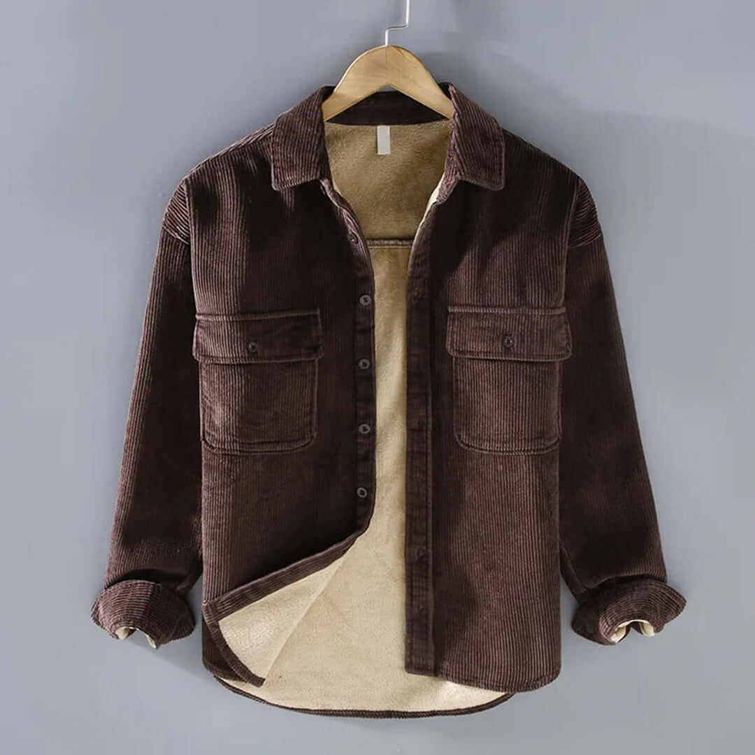 Alfie | Men's Fleece-Lined Corduroy Shacket Jacket Coat