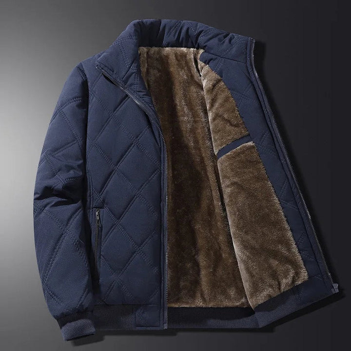 Theo | Men's Fleece-Lined Diamond-Quilted Bomber Jacket