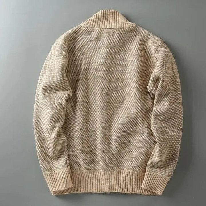 William | Men's Fleece-Lined Knit Zip-Up Bomber Jacket