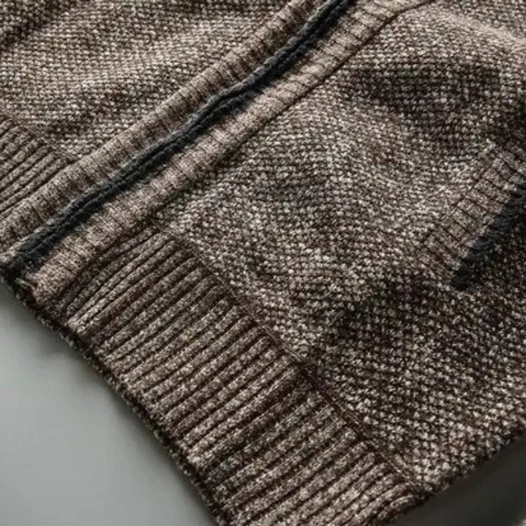 William | Men's Fleece-Lined Knit Zip-Up Bomber Jacket