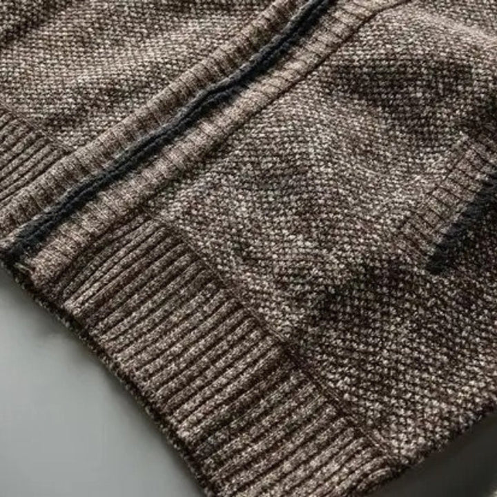 William | Men's Fleece-Lined Knit Zip-Up Bomber Jacket