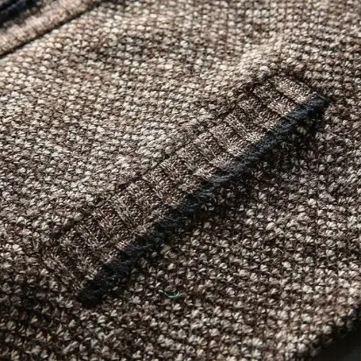 William | Men's Fleece-Lined Knit Zip-Up Bomber Jacket