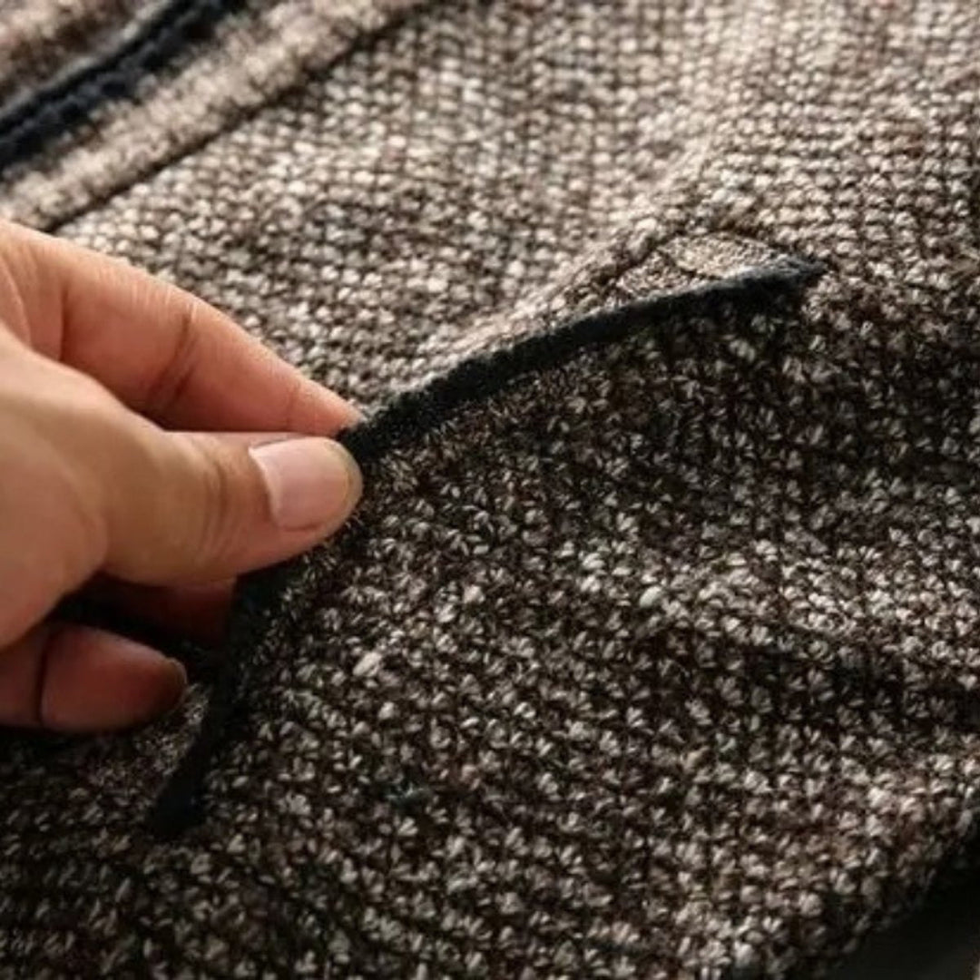 William | Men's Fleece-Lined Knit Zip-Up Bomber Jacket