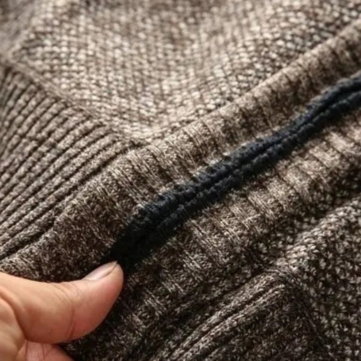 William | Men's Fleece-Lined Knit Zip-Up Bomber Jacket