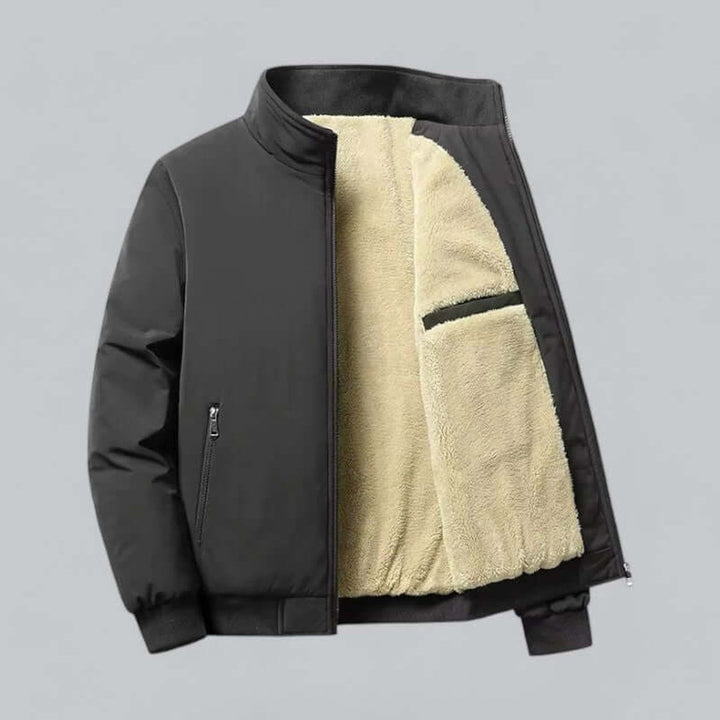 Theo | Men's Fleece-Lined Waterproof Bomber Jacket Sherpa Winter Coat