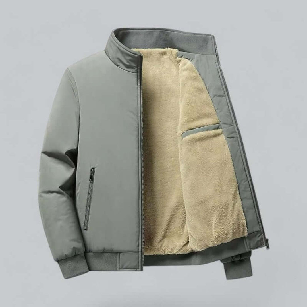 Theo | Men's Fleece-Lined Waterproof Bomber Jacket Sherpa Winter Coat