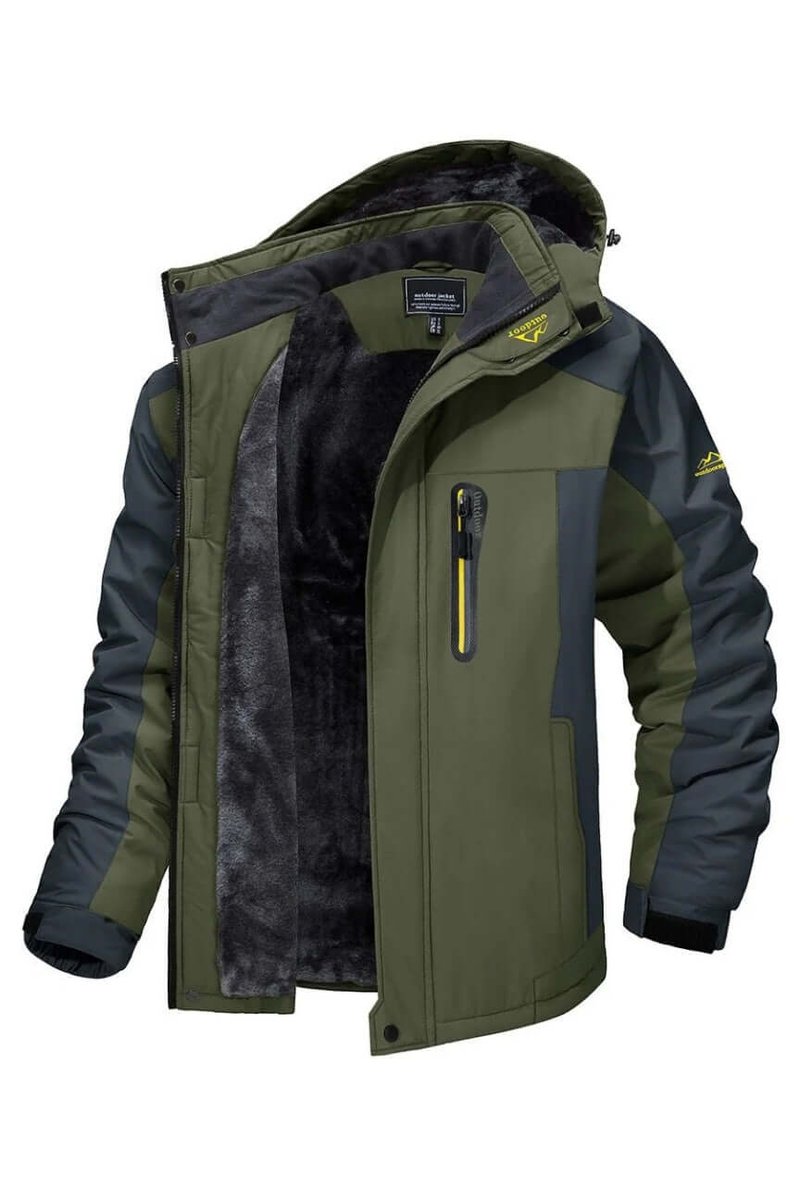 Freddie | Men's Fleece-Lined Waterproof Hooded Outdoor Winter Jacket