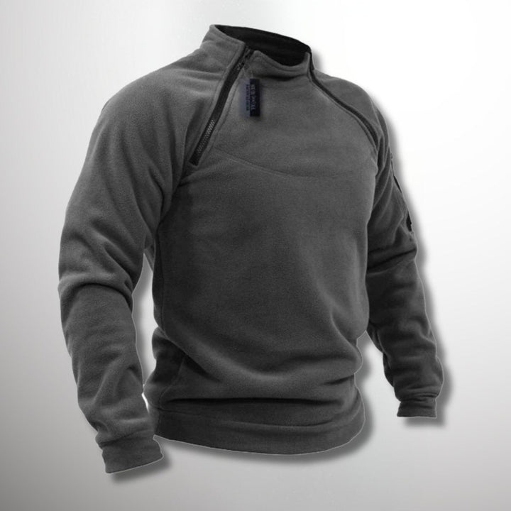 William | Men's Fleece Quarter-Zip Jumper Stand Collar Pullover