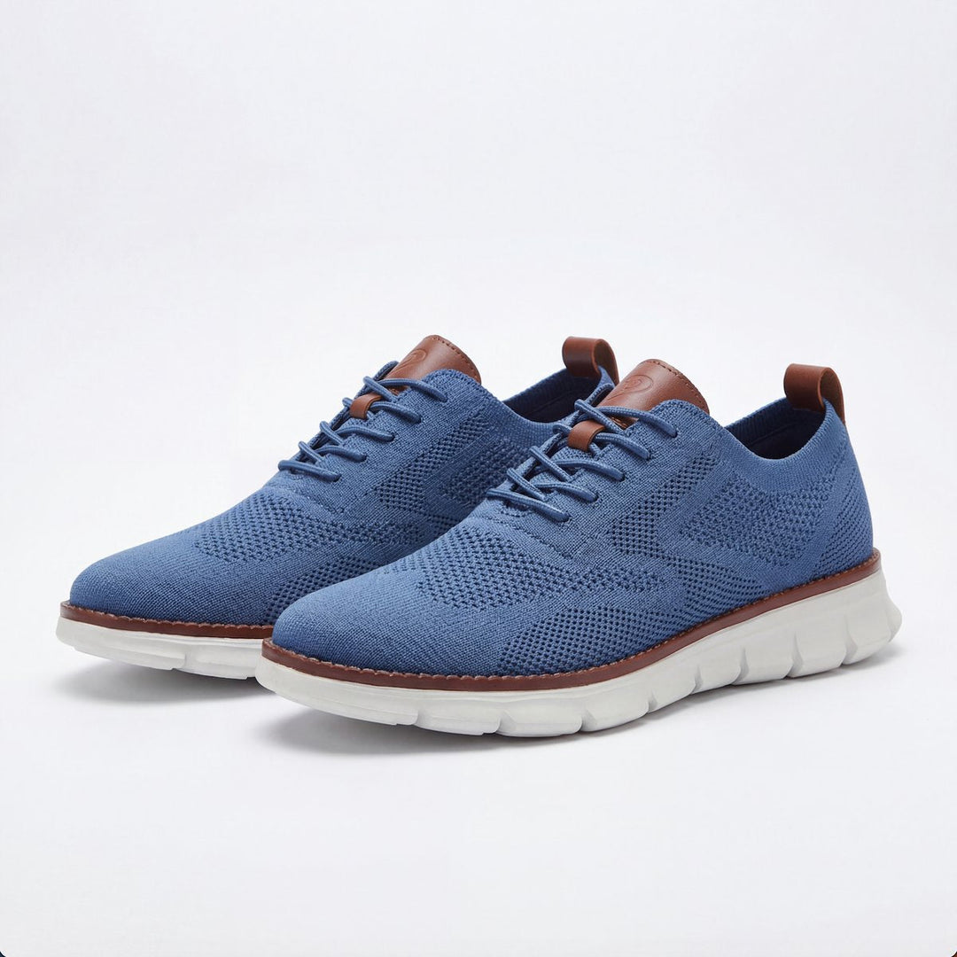 Henry | Men's Knit Lace-Up Casual Trainers Removable Foam Insole