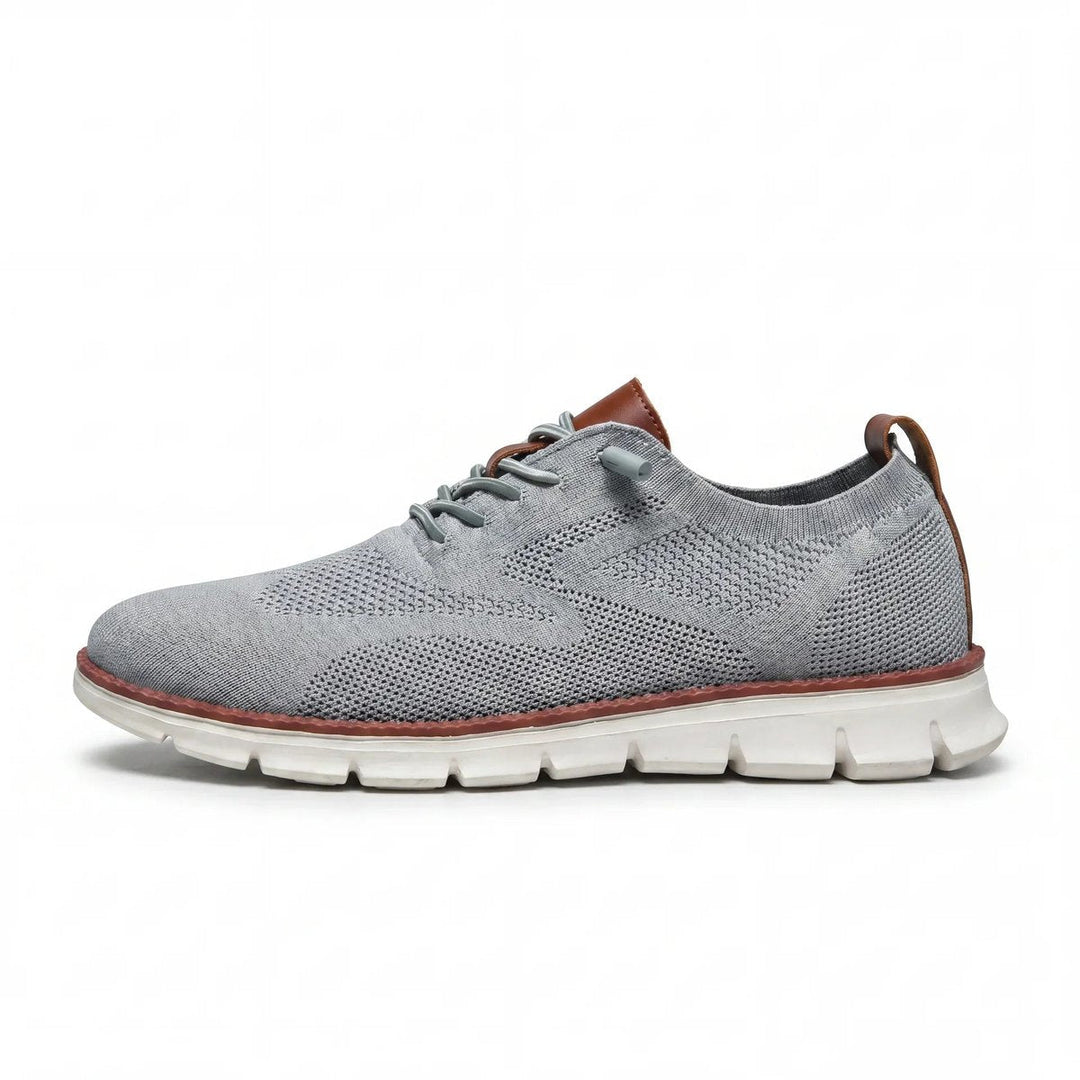Henry | Men's Knit Lace-Up Casual Trainers Removable Foam Insole
