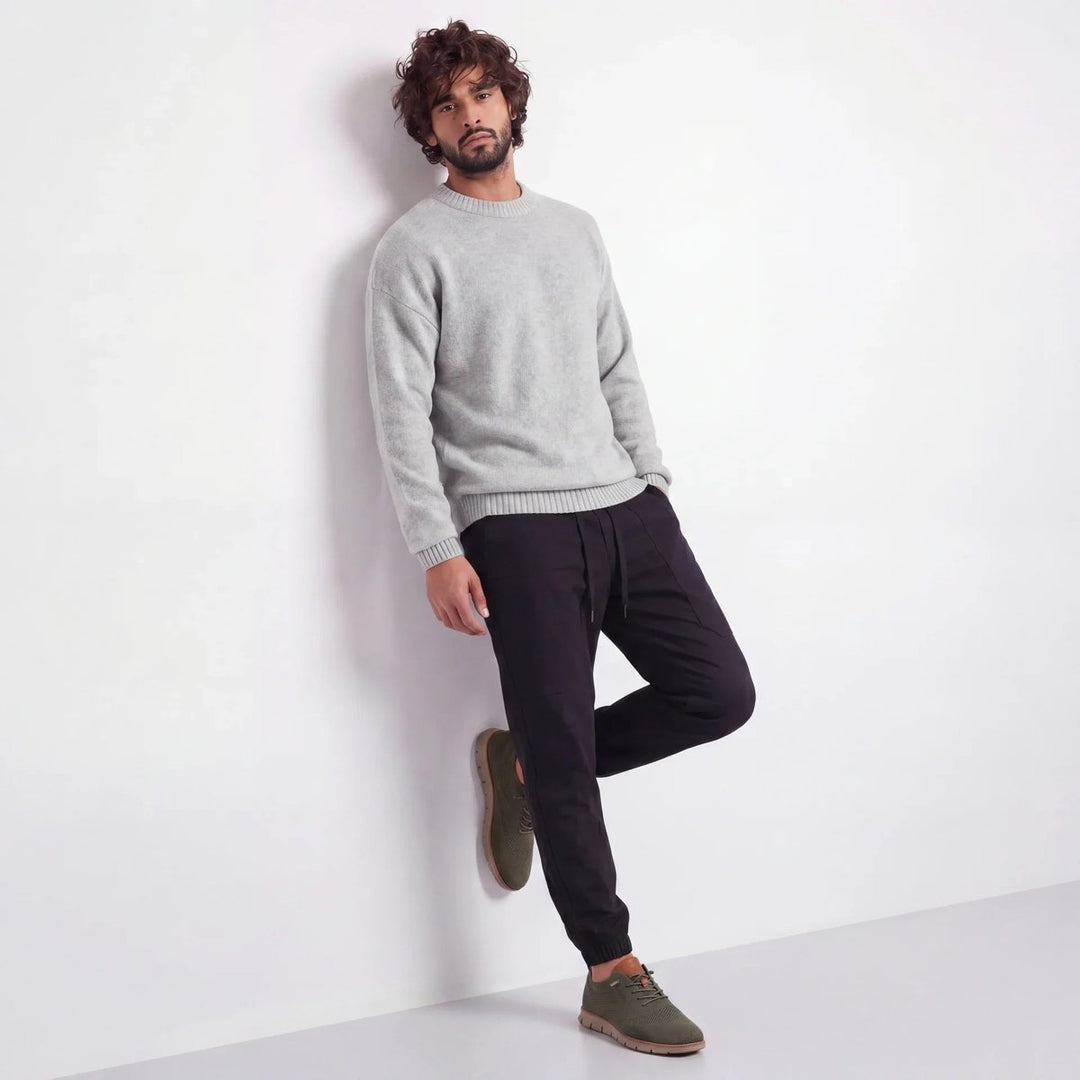 Henry | Men's Knit Lace-Up Casual Trainers Removable Foam Insole