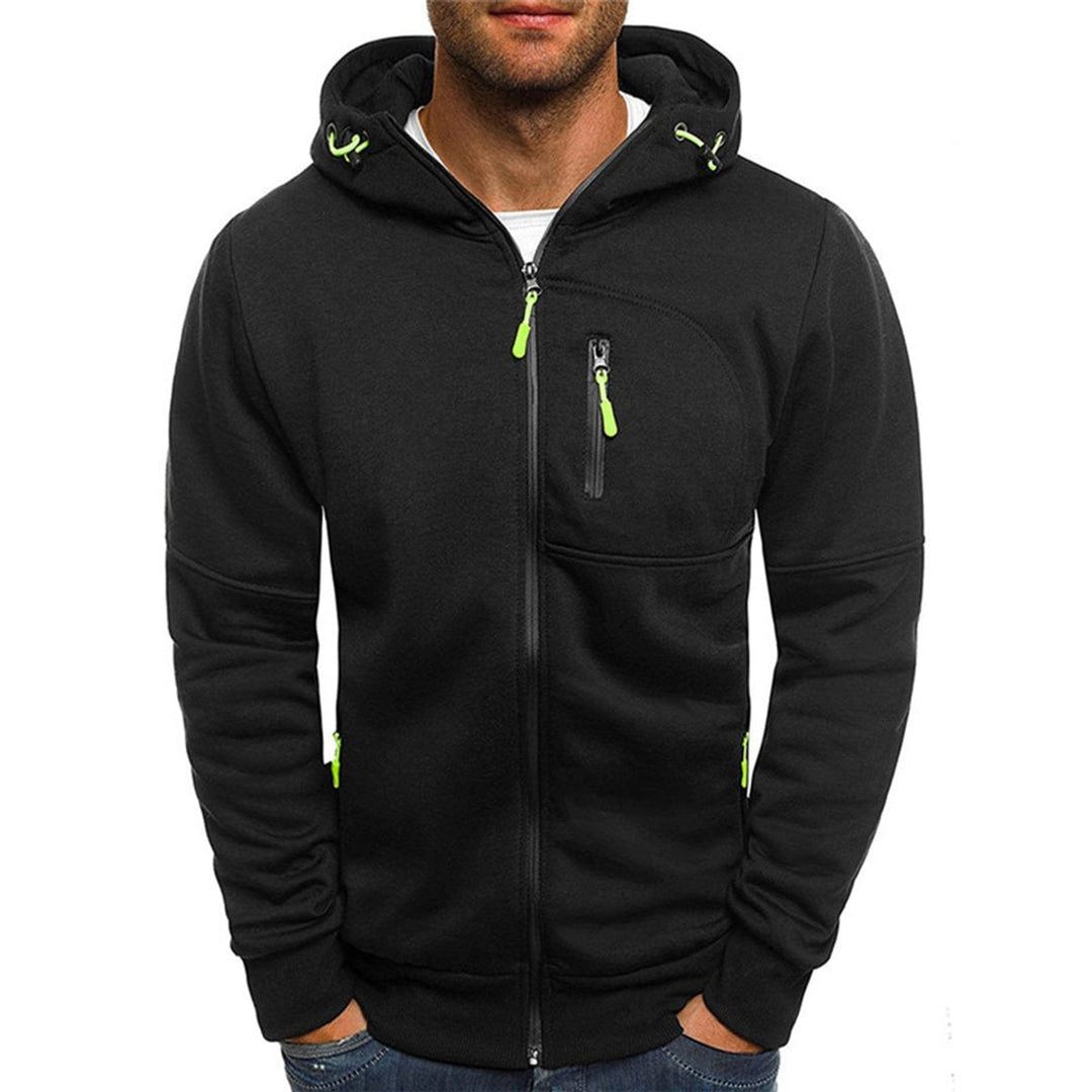 Freddie | Men's Full Zip Fleece Hoodie Zip Pockets Drawstring Hood