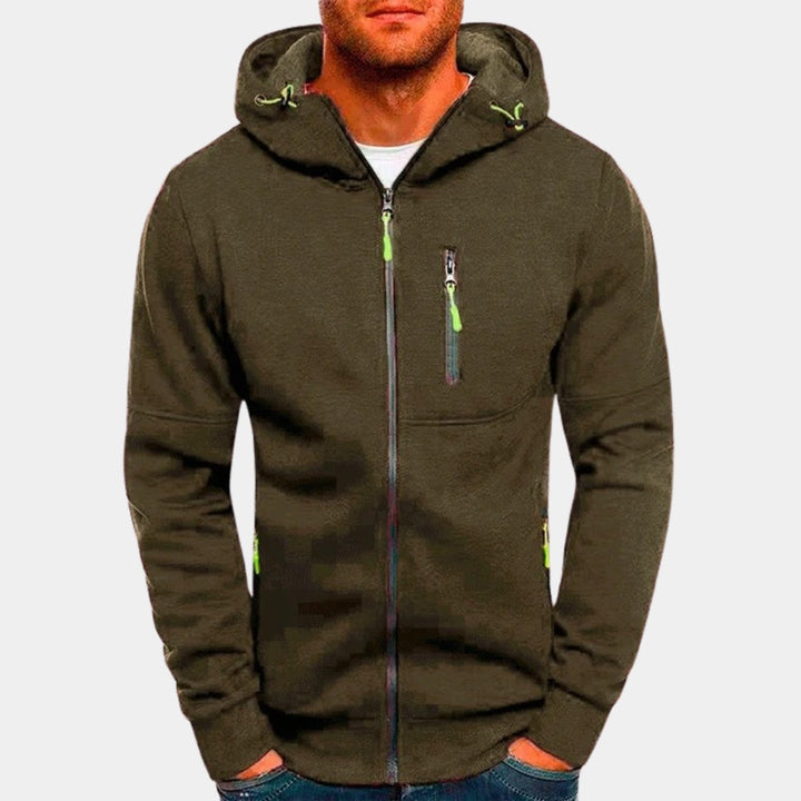 Freddie | Men's Full Zip Fleece Hoodie Zip Pockets Drawstring Hood