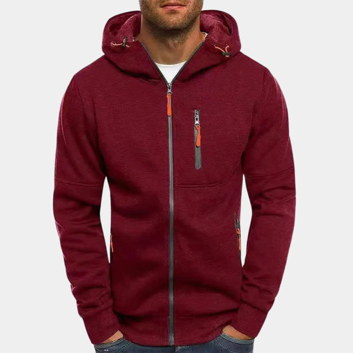 Freddie | Men's Full Zip Fleece Hoodie Zip Pockets Drawstring Hood