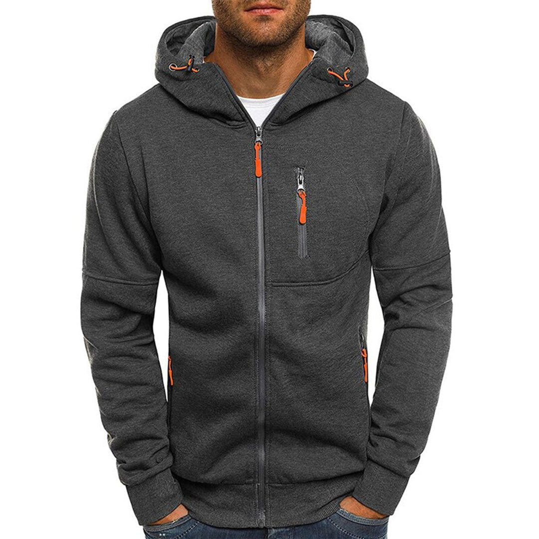 Freddie | Men's Full Zip Fleece Hoodie Zip Pockets Drawstring Hood