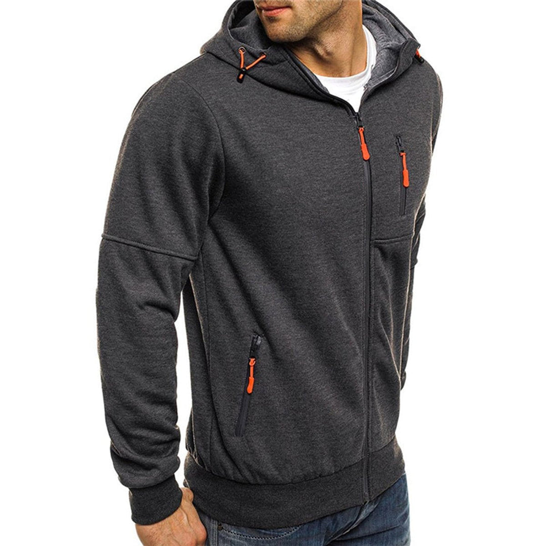 Freddie | Men's Full Zip Fleece Hoodie Zip Pockets Drawstring Hood