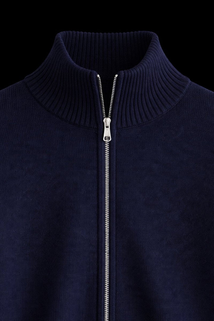 Jack | Men's Full-Zip Knit Bomber Jacket Structured Ribbed Cardigan