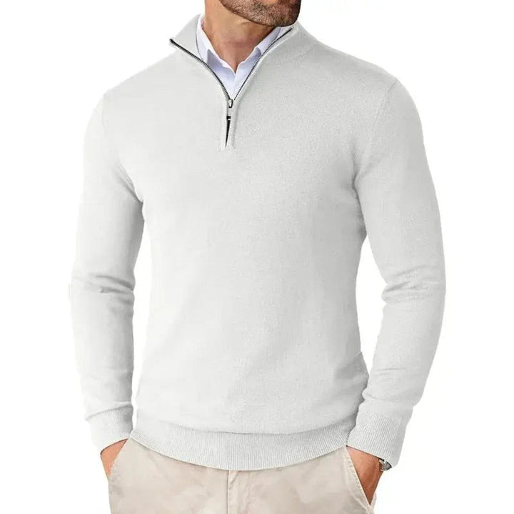 Edward | Men's Half-Zip Knitted Jumper Slim-Fit Quarter-Zip Pullover
