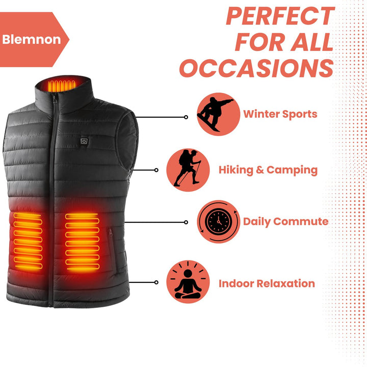 Oliver | Men's Heated Gilet Lightweight Waterproof Jacket Body Warmer