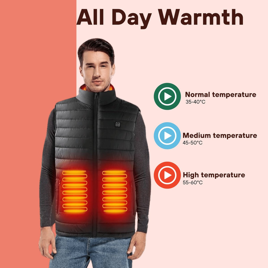 Oliver | Men's Heated Gilet Lightweight Waterproof Jacket Body Warmer