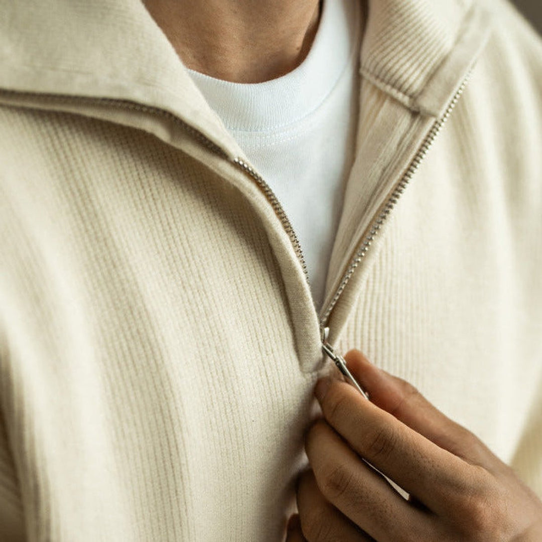 Arthur | Men's Heavyweight Quarter-Zip Ribbed Knit Jumper