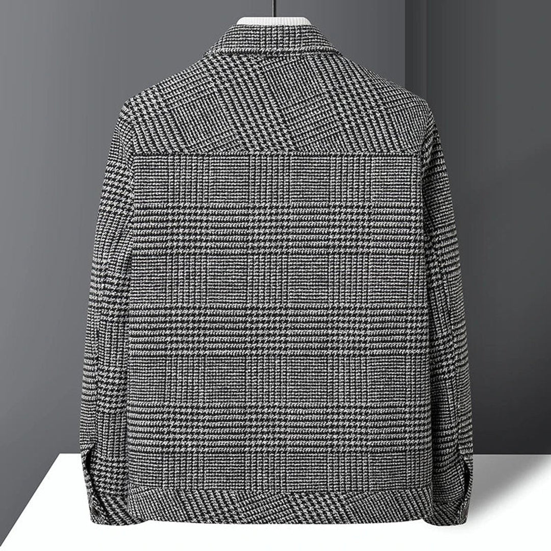 Theo | Mens Heritage Check Wool-Blend Jacket Coat