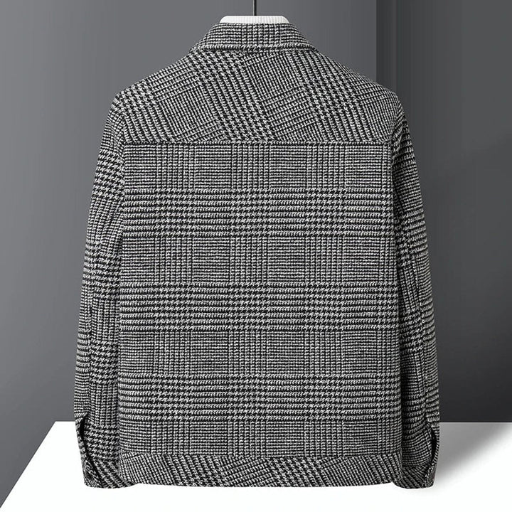 Theo | Mens Heritage Check Wool-Blend Jacket Coat