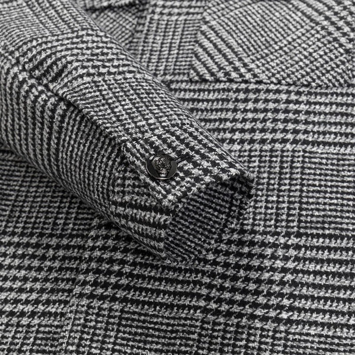 Theo | Mens Heritage Check Wool-Blend Jacket Coat