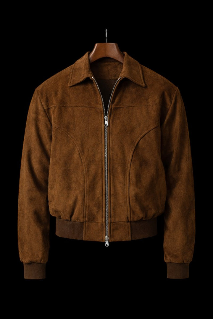 Freddie | Men's Heritage Suede Bomber Jacket Full-Zip Flight Coat