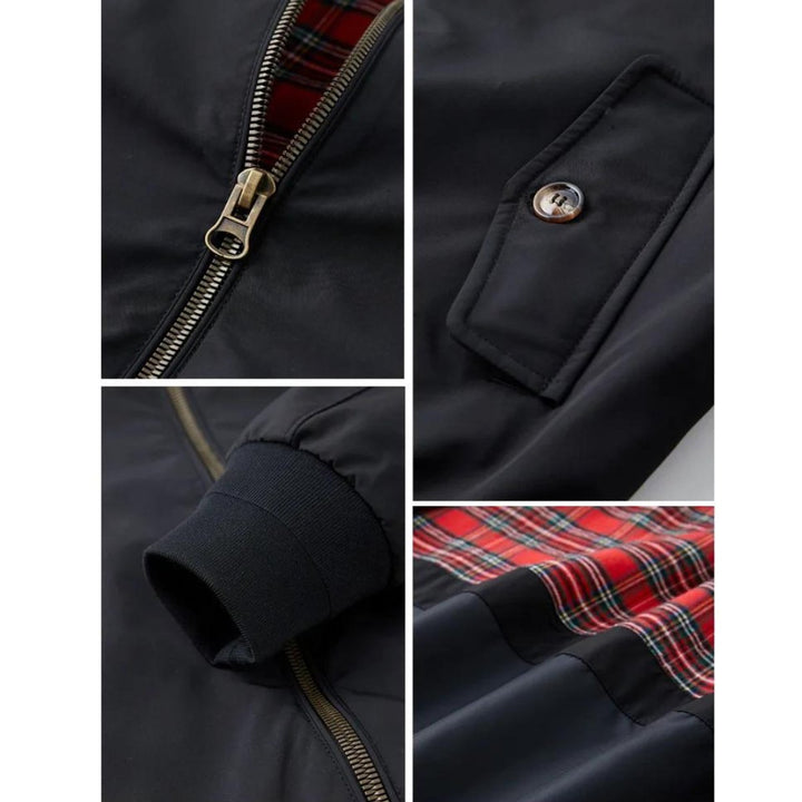 Harry | Men's Heritage Tartan-Lined Harrington Bomber Jacket