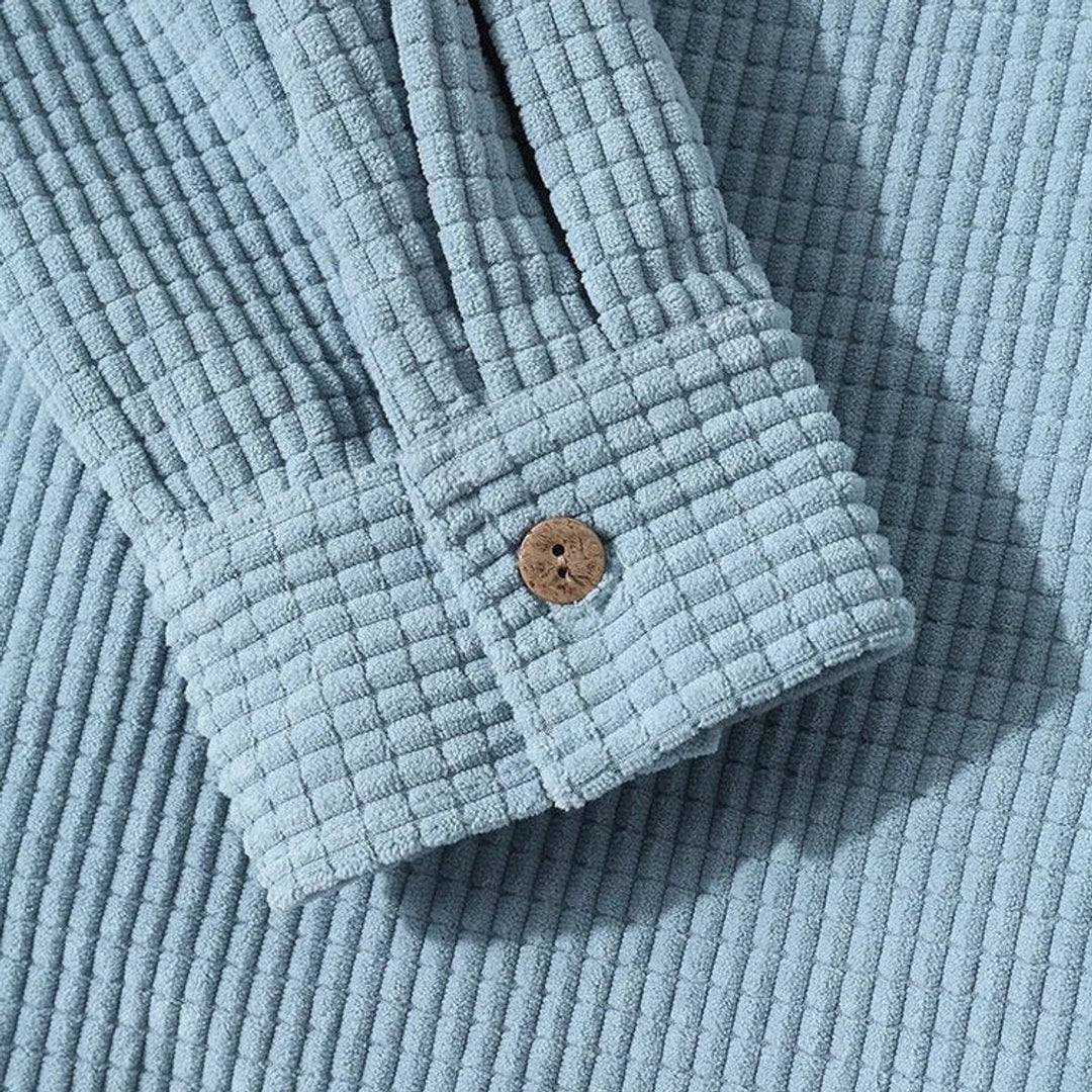 Muhammad | Mens Hooded Button-Front Corduroy Cardigan Jumper