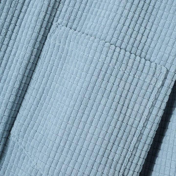 Muhammad | Mens Hooded Button-Front Corduroy Cardigan Jumper